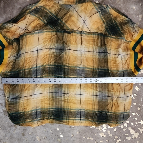 BDG Yellow and Green Plaid Shirt - Picture 5 of 5